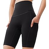 Leitbssue Biker Shorts Women with Pockets - 5"/8" High Waisted Workout Spandex Tummy Control Gym Running Yoga Shorts