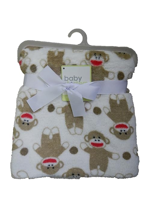 sock monkey baby blanket