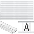 Pangda 10 Pcs 90 Inch Letter Tracks for Plastic Sign Clear Plastic Marquee Letter Board Track for 5 Inch 7 Inch and 9 Inch Panels