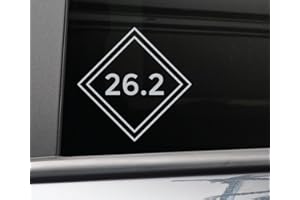 NASHVILLE DECALS 26.2 Marathon Diamond Vinyl Decal Laptop Car Truck Bumper Window Sticker, 5.5" x 5.5", Gray