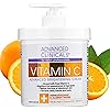 Advanced Clinicals Vitamin C Cream Face & Body Lotion Moisturizer | Anti Aging Skin Care Firming & Brightening Cream For Body