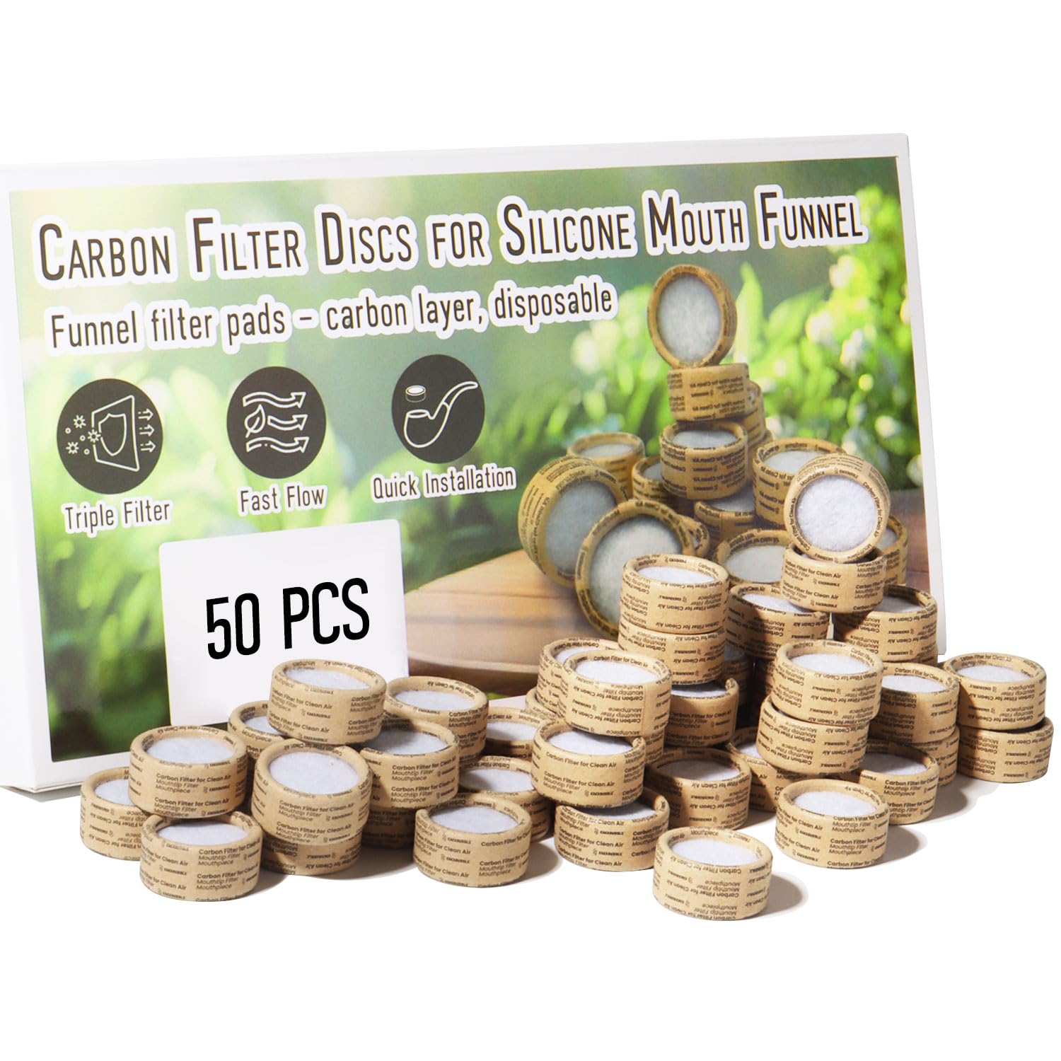 50 Pcs or 100 Pcs Disposable and Replaceable Carbon