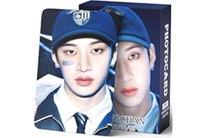 PYAJUU Stray Kids DominATE World Tour Photocards 127 PCS KPOP Hollow Photocard Set Stray Kids Merch Boys and Girls Gift Set 55PCS Photocard and 72PCS Stickers Giant Greeting Cards (BANGCHAN)