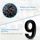 Vicloon 3D Self-Adhesive Mailbox Number 3 Inches Black ABS Acrylic view 4