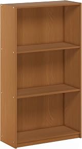Furinno BASIC 3-Tier Book Shelf Light Cherry 55.2W x 100.3H x 23.1D cm view 5