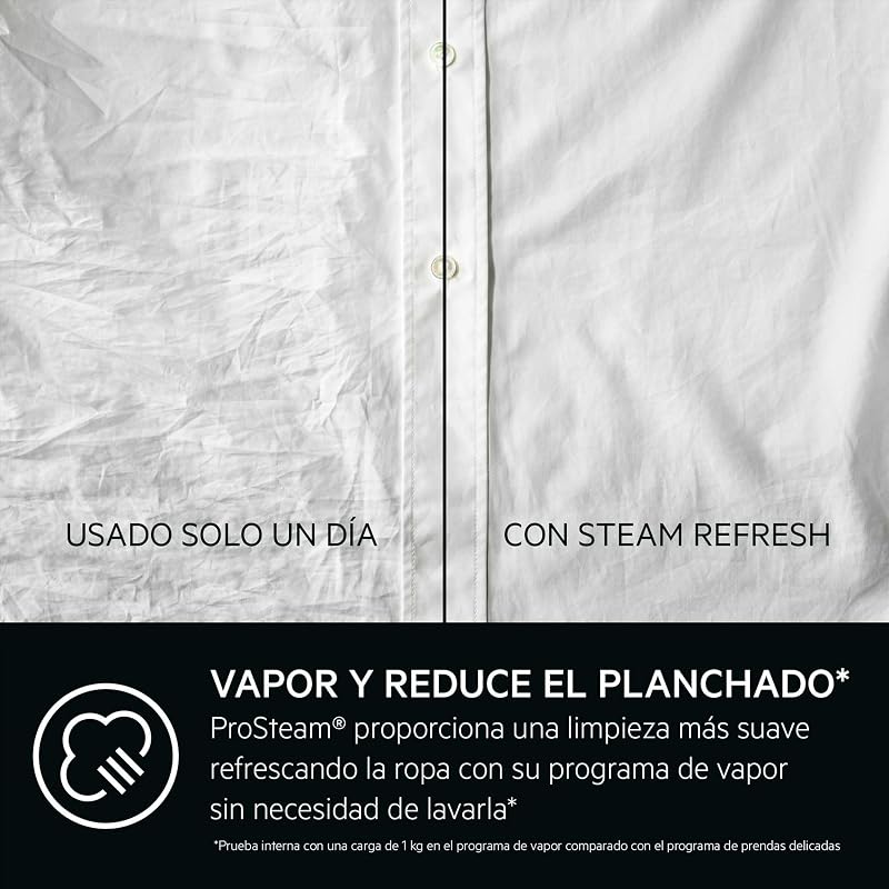 LFR7184N2V, Lavadora de Carga Frontal 8 Kg, 1400 rpm, Libre Instalación, Función Vapor, Lavado Rápido, Cajón Universal, Motor Inverter, Display LCD/LED, Serie 7000, Blanca, Clase A