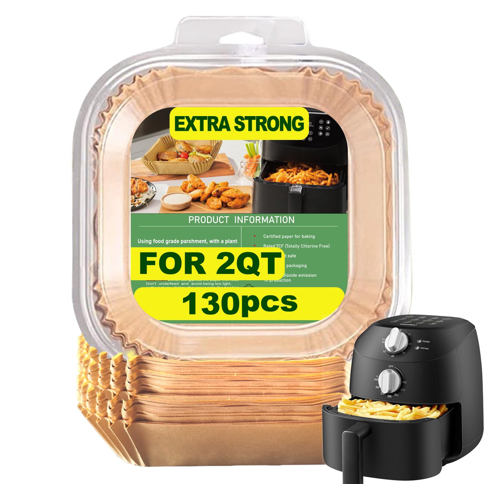 Photo 1 of Small Air Fryer Liners for COMFEE' Compact 2.1 Air Fryer, 2 qt Air Fryer Liners for Instant Pot Vortex Mini, Air Fryer Paper Liners Disposable 2 qt Mini Liners for Gourmia Compact Digital