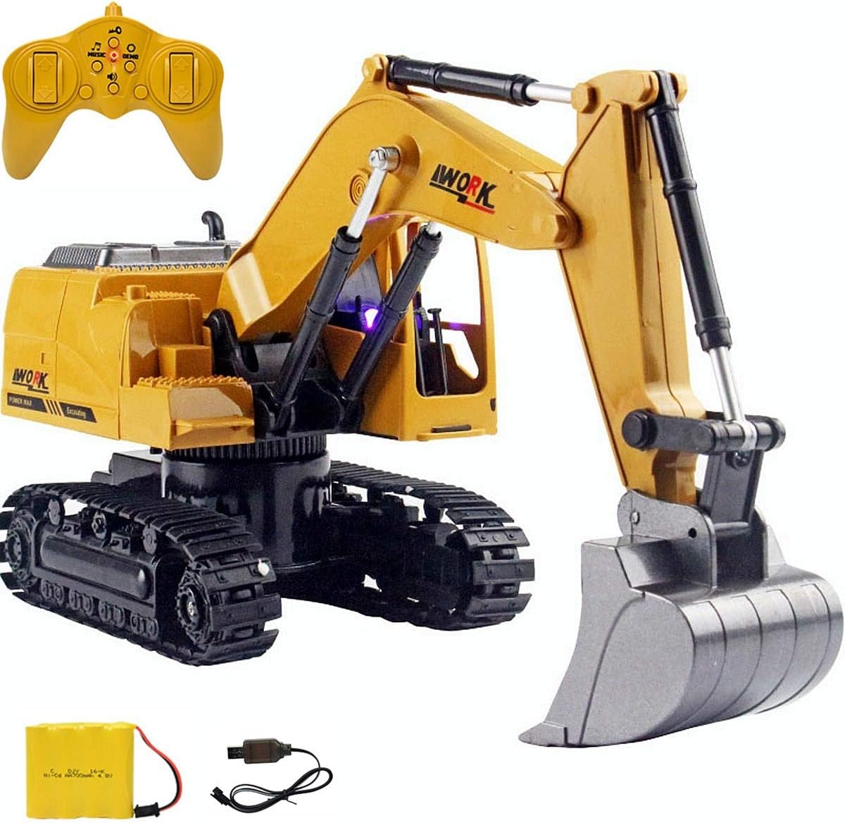 Amazon 多機能 ショベルカー ショベル Rcブルドーザー Rcカー 子供のおもちゃの車 建設車両おもちゃ ラジオコントロール 大きいサイズ イエロー ラジコン ドローン 通販