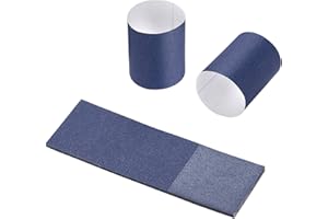 Gmark Paper Napkin Band Box of 500, Paper napkin rings self adhesive (Navy Blue) GM1107A