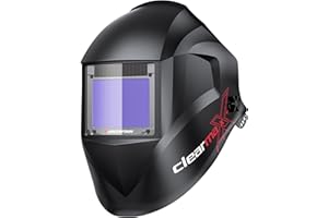 ARCCAPTAIN Internal Control Auto Darkening Welding Helmet, True Color Solar Powered Welding Hood with 4 Arc Sensors, Wide Shade 3/4-8/9-13 for ARC TIG MIG Welding Mask