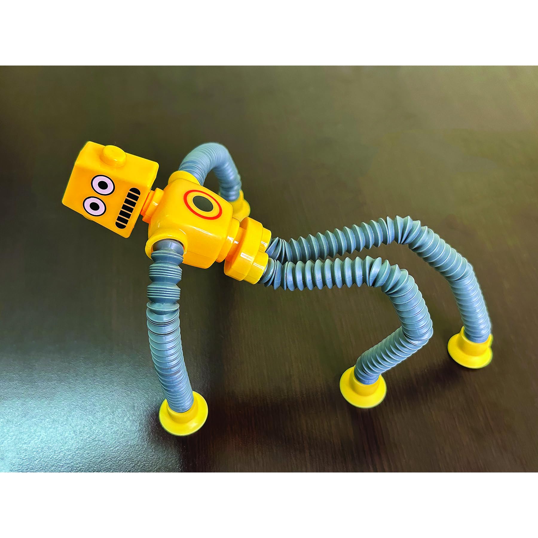 Raymond Geddes B-Bot Break-A-Zoid Robot Toys for Kids (12 Pack) – Bendable, Stretchable, Suction Cup Robots in 4 Colors – Sensory Fidget Fun