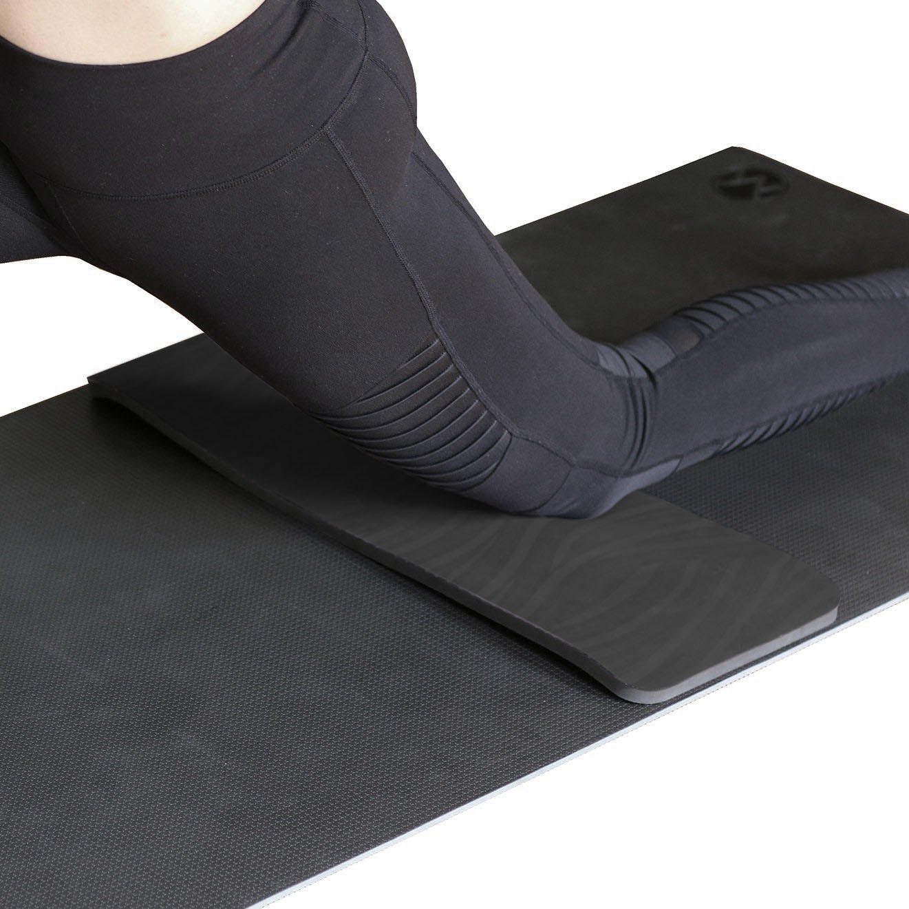 YogaPaws Yoga Knee Pad - Yoga Pad for Knees, Elbows, Wrists, Joint Comfort - Natural Rubber - Black, 9mm