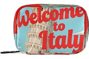 Welcome to Italy Scenery Culture Pill Bags with Detachable Compartments Convenient Daily Pill Organizer