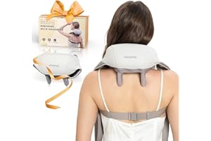 ADIUPUL Portable Neck Massager 2024 Mini Massager, Deep Shiatsu Back Neck Massager with Heat, Cordless Electric Back Shoulder and Neck Massager for Muscle Tension & Relaxation Ideal Gifts