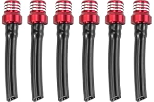 QWORK 6Pcs Breather Hose Tube, Gas Fuel Tank Cap Valve Vent Hose CNC Universal for ATV Dirt Pit Bike Motorcycle, Red