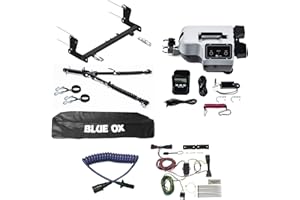 TrendsAuto Blue Ox Alpha 2 Tow Bar & Baseplate Combo with EZ Light Wiring Harness Kit & Patriot Brake System fits 2018 2025 Jeep Wrangler JL Decal | BX1139 BX7380 BX88206 BX8875 BX88368 BRK2022
