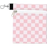 AMBOJ Golf Tee Pouch with Zipper and Metal Clip, Portable Golf Accessory Bag for Tees, Balls, Markers and Small Valuables, Golf Ball Pouch for Men Women