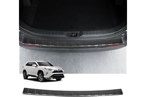 Bercicci Exterior Rear Bumper Protector for Toyota RAV4 2025 2024 2023 2022 2021 2020 2019 Hybrid, Prime (PHEV) Accessories ABS Material Rear Bumper Guard Trunk Sill Protector (Carbon Fiber)