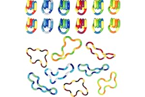 GENERIC Multicolored Quiet Fidgets Toys for Unique Fidget Experience, Anti Anxiety Sensory Toys Combine into New Shapes, Brain Imagination Tools, Relax Therapy Educational Toy for Kids Boys Adults<20pcs>