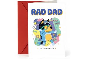 Devory Funny Fathers Day Card for Dad, Happy Fathers Day Card, Funny Dad Birthday Card, Rad Dad Card from Daughter or Son, Gi