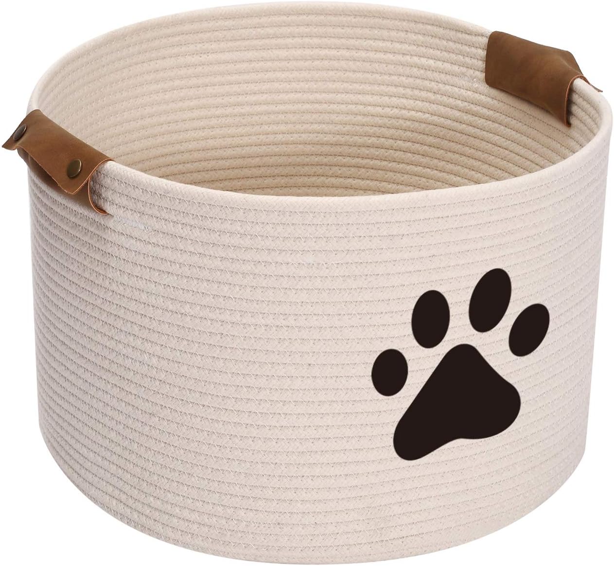 Morezi Dog toy bin pet cat toy box baskets in large suff storage, Perfect for collect toys grooming stuff, closthing