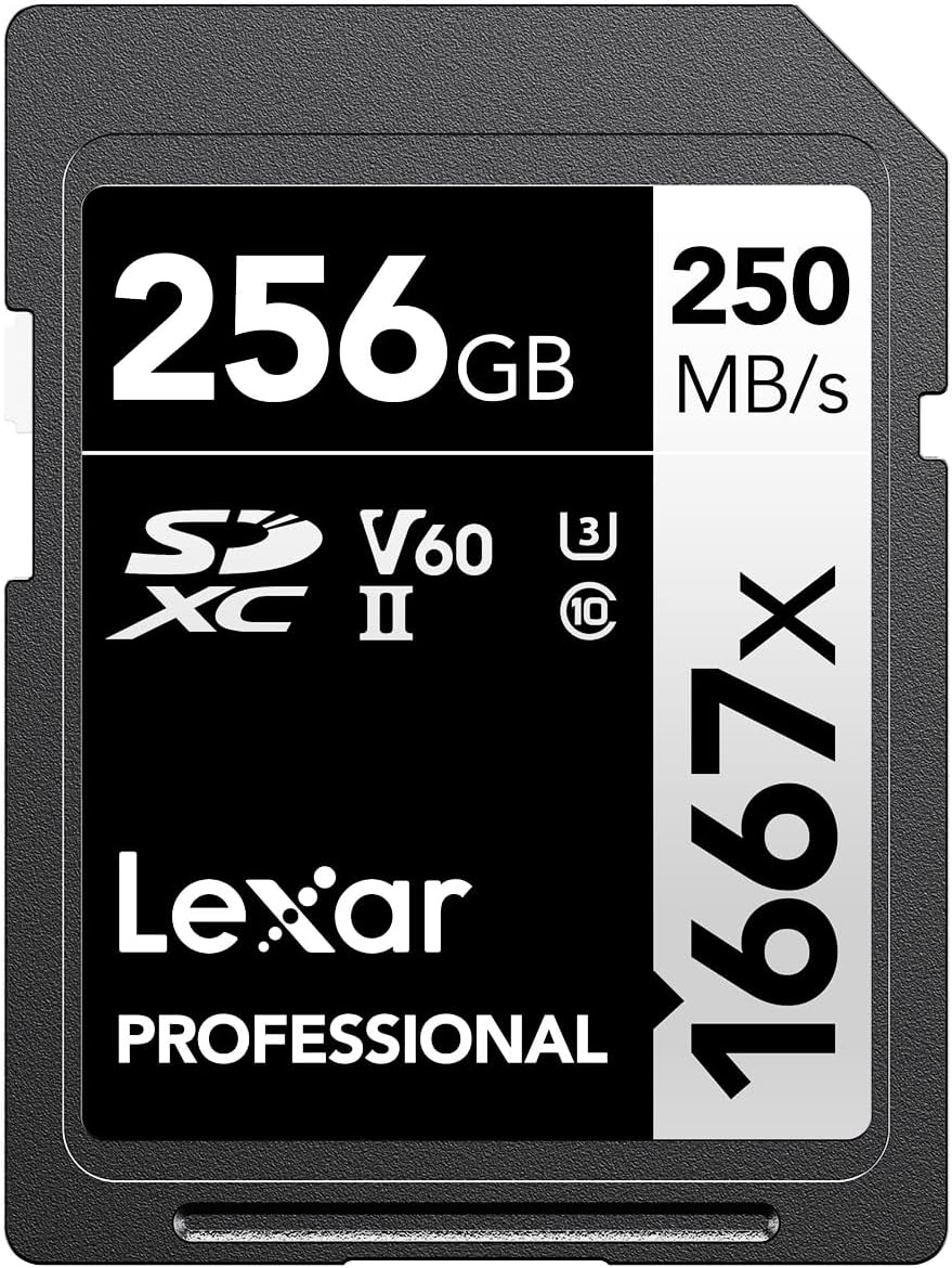 Lexar Professional 1667x 256GB SDXC UHS-II Card up to 250MB/s Read