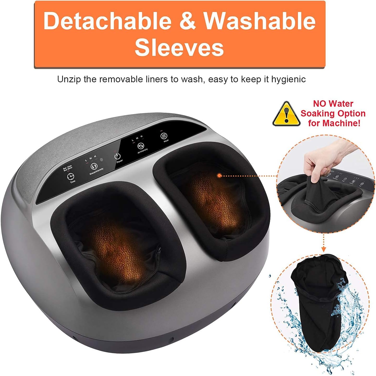 RENPHO Foot Massager Machine with Heat and Remote, Shiatsu Deep Kneading, Multi-Level Settings, Delivers Relief for Tired Muscles and Plantar Fasciitis, Fits feet up to Men Size 12, Fathers Day Gifts: Health & Personal Care