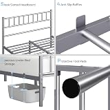 Yaheetech 4ft6 Double Bed Frame Metal Bed Slats Headboard Footboard Silver view 4