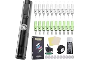 Dragonhawk X4 Tattoo Pen Kit Wireless Tattoo Machine Gun Tattoo Cartridges Needles Black Tattoo Ink Supplies TZ-025