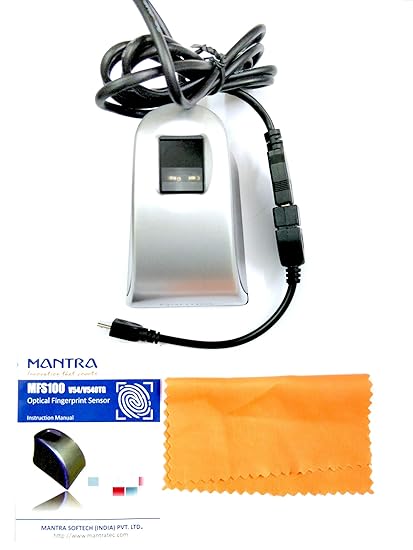 Mantra MFS100 v54 OTG with RD Service Finger Print Scanner (Black)