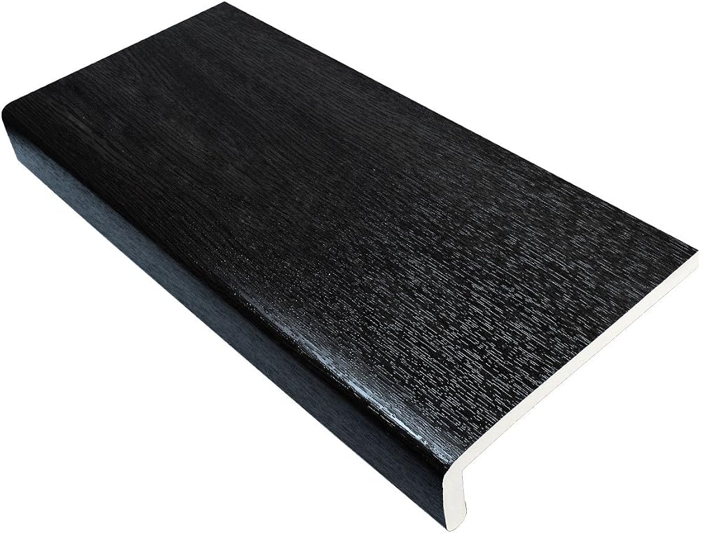 Eurocell 150mm Black Ash UPVC Window Board Capping 1.25m Long 9mm Thick