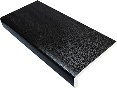 Eurocell 150mm Black Ash UPVC Window Board Capping 1.25m Long 9mm Thick