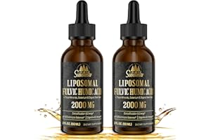 SUSATENTAR 2000 MG Liposomal Fulvic Acid + Humic Acid + Trace Minerals Complex - More Potent Than Shilajit, Electrolytes Liquid Supplement with Organic Kale for Energy, Digestion, Immunity & pH Balance, 4 Oz