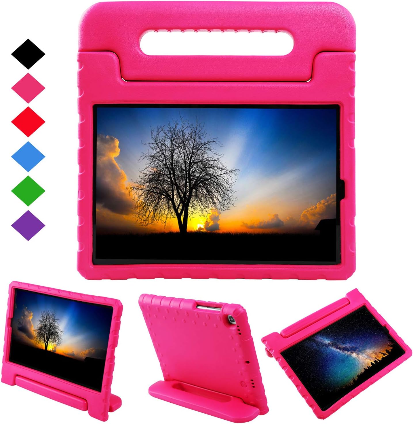NEWSTYLE Case for Samsung Galaxy Tab S5e 10.5 Inch 2019,Premium EVA Kids Case Light Weight Convertible Handle Stand Cover for Galaxy Tab S5e SM-T720/SM-T725 2019 Tablet (Rose)