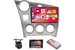 Realdio 4+128GB Android 15 Car Radio for Toyota Matrix 2009-2014 Wireless Carplay Android Auto, 9" 1280 * 720P in-Cell Touch 