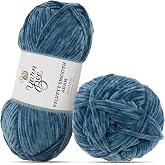 Hobby Lobby Yarn Bee Velvety Smooth Aran Yarn, 07 Slate Blue | 4 Medium Weight, 100% Polyester, 161 Yards Per Skein