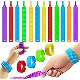 Ederumi Fidget Sensory Toys for Autism,12PCS Sensory Items Autism Bracelet for Kids Audlts,Fidget Bracelet Anxiety Relief Items Classroom Must Haves Party Favors