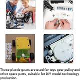Fafeicy Plastic Gears Set Pulley Belt Worm Crown Gear Kits for Robot Toy DIY view 6