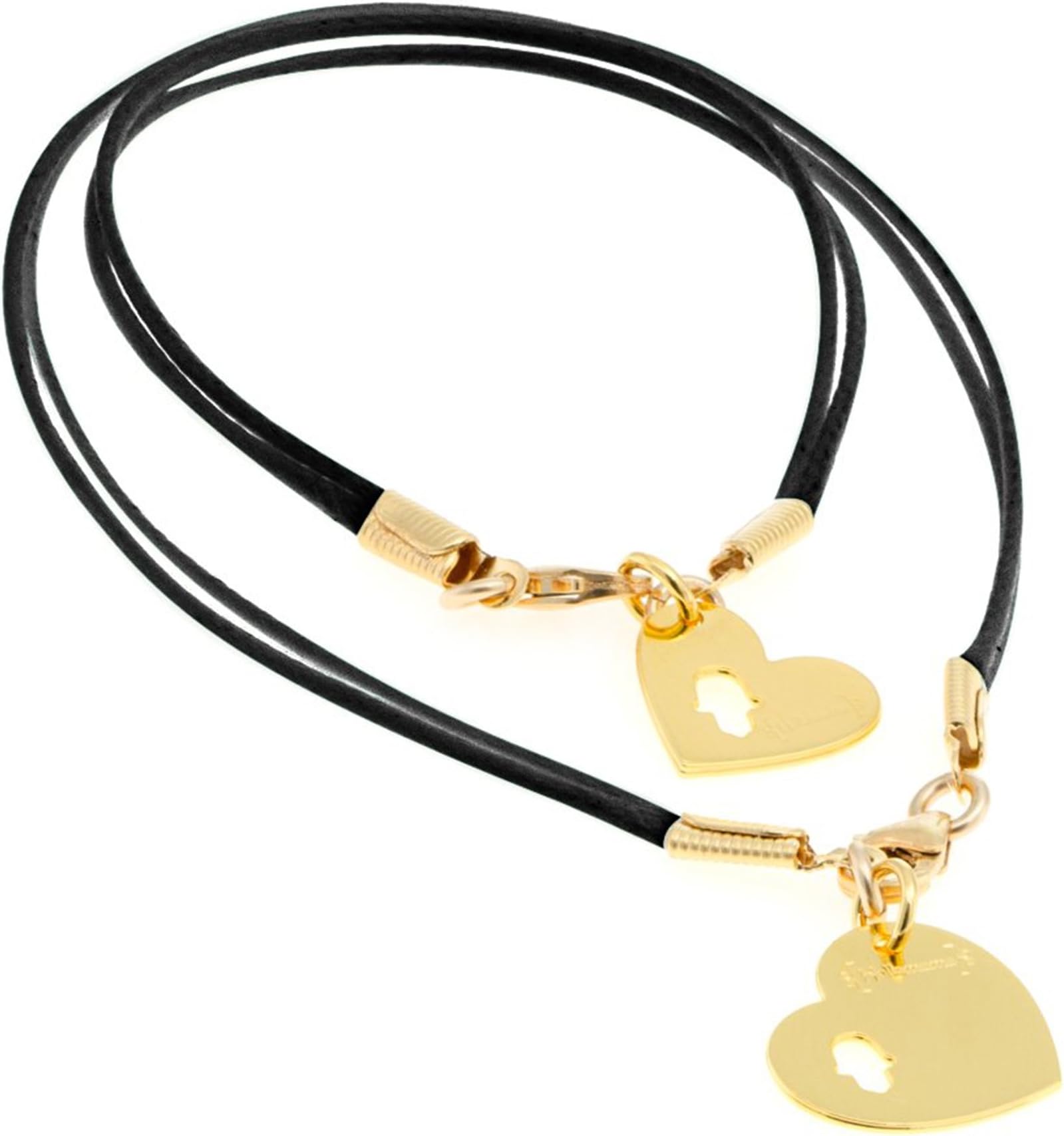 Hollamamma Mamma+Me Hamsa Hand Adjustable Bracelet - 24 Karat Gold Pendant - for Women & Girls (Multiple Sizes & Colors)