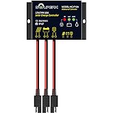 SOLPERK 10A Solar Charge Controller Waterproof Solar Panel Controller 12V/24V PWM Solar Panel Battery Intelligent Regulator for RV Boat car ，with LED Display