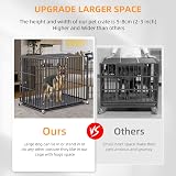 BingoPaw 42 Inch Heavy Duty Dog Crate on Wheels with 3 Doors, Square Tube view 3