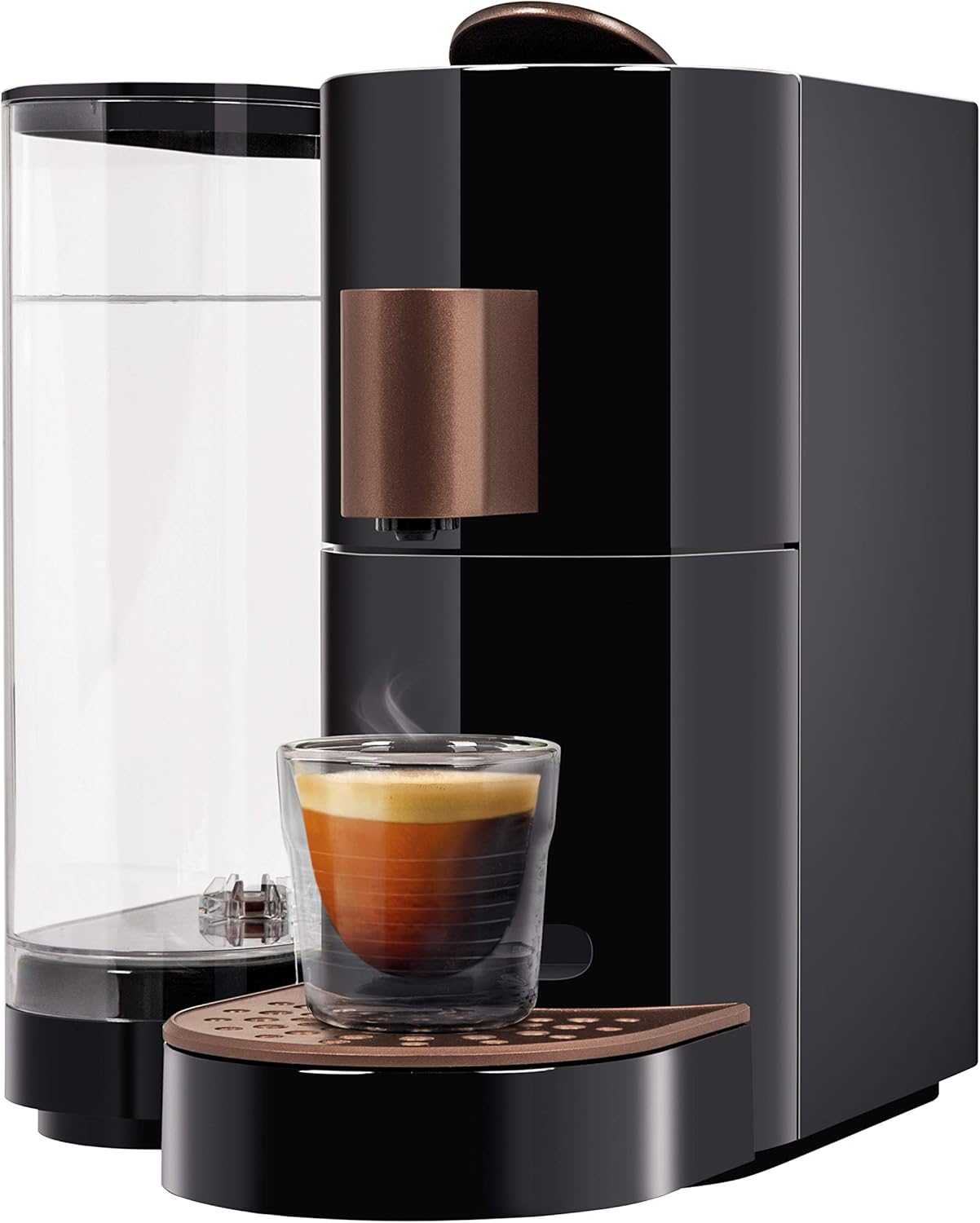 K-fee Twins II Kaffeekapselmaschine, (1455 Watt, 2,3 Liter Wassertank, Farbe Schwarz-Kupfer)