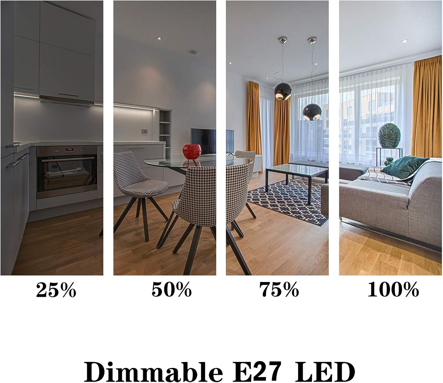 BINGSHION E27 Dimmable 6W LED G45 Light Bulbs, 60W Incandescent Bulb Equivalent, 2700K Warm White, 600lm, Pack of 10 - Image 5