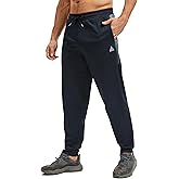 AMZSPORT Men's Joggers Sweatpants with Zipper Pockets Lightweight Athletic Track Pants for Men Workout, Running, Soccer