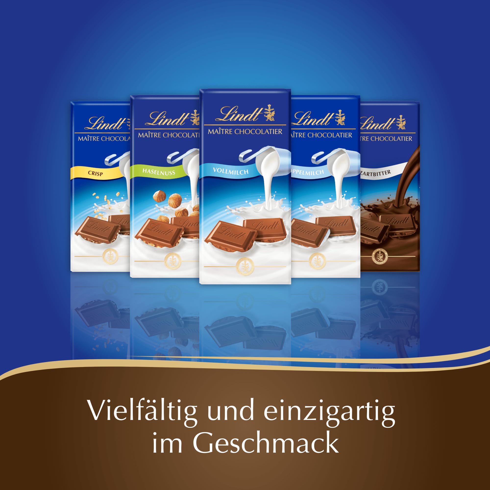 Lindt Schokolade | Zartbitter Tafel | 100g | feinschmelzende Zartbitter-Schokolade mit 52% Kakaoanteil | Schokoladen-Tafel 4