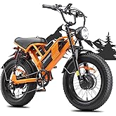 Electric Bike for Adults, 2000W/1000W Fat Tire Ebike 30MPH Dual Motor Electric Bike with Removable 48v 20.8ah Lithium Battery