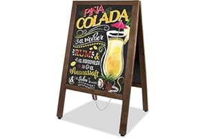 VAIIGO Chalkboard Sign Wooden A-Frame 17"x33" Magnetic Sandwich Board- Double-Sided Freestanding Outdoor Menu Board Freestand