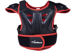 Seahouse Children Bicycle Motorcycle Armor Vest Back Protector Men's Armored Street Racing Jacket+1pc RANDOM bandana (Red, M)