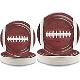 gisgfim 72Pcs Football Paper Plates Tailgate Birthday Party Decorations Football Party Supplies 9 and 7 Inch Set, Disposable Football Food Trays for 2026 Football Game Day Decor Superbowl Party Favors