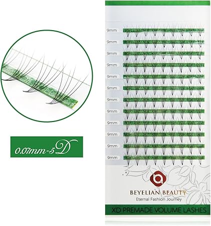 Amazon Beyelian まつげエクステ ボリューム5d 太さ0 07 Cカール人気なまつげエクステ セルフ用ソロン用 長さ9 5本束 Beyelian ビューティー 通販
